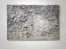 Evaporazioni notturne, 2013, 100 x 150 cm. Cartapesta, zolfo, nero fumo, bianco titanio