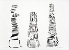 Three Columns, 2011 - Carbone su carta    111 x 153 cm