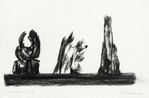 Three Scrags on a Shelf, 2011 - Carbone su carta    67 x 102 cm
