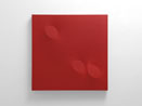 Tre ovali rossi. 2011, Acrilico su tela sagomata. cm100 x 100