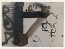 A renversé 1984, Pittura su cartone 75 x 105 cm
